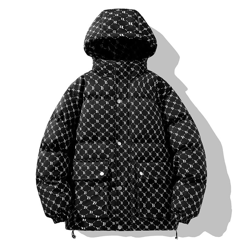 Men's padded parka with thermal insulation water-repellent surface & multifunctional pockets Chichicherry