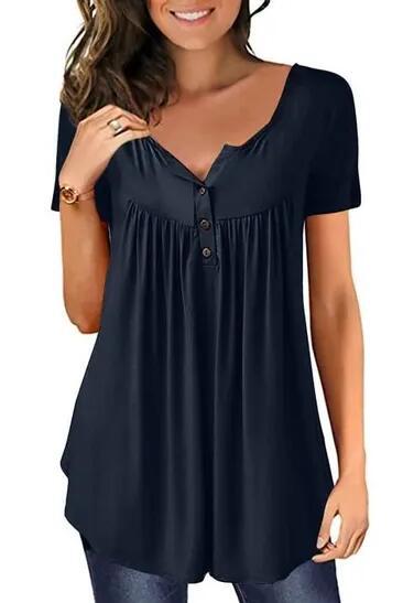 Women's Tunic Women's U-Neck Print