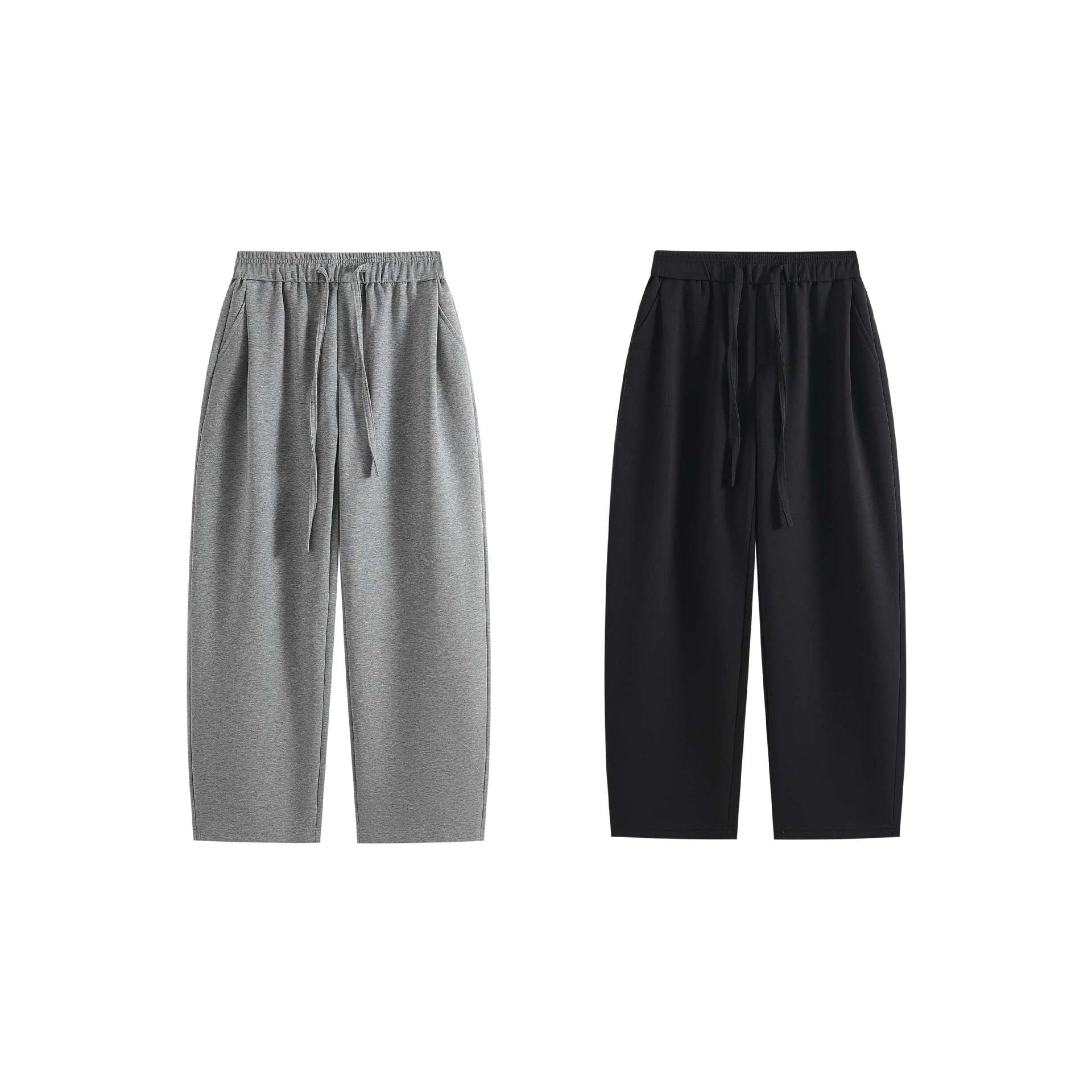 Women's Loose Jogging Pants made of Cotton Blend with Elastic Drawstring Waistband Chichicherry