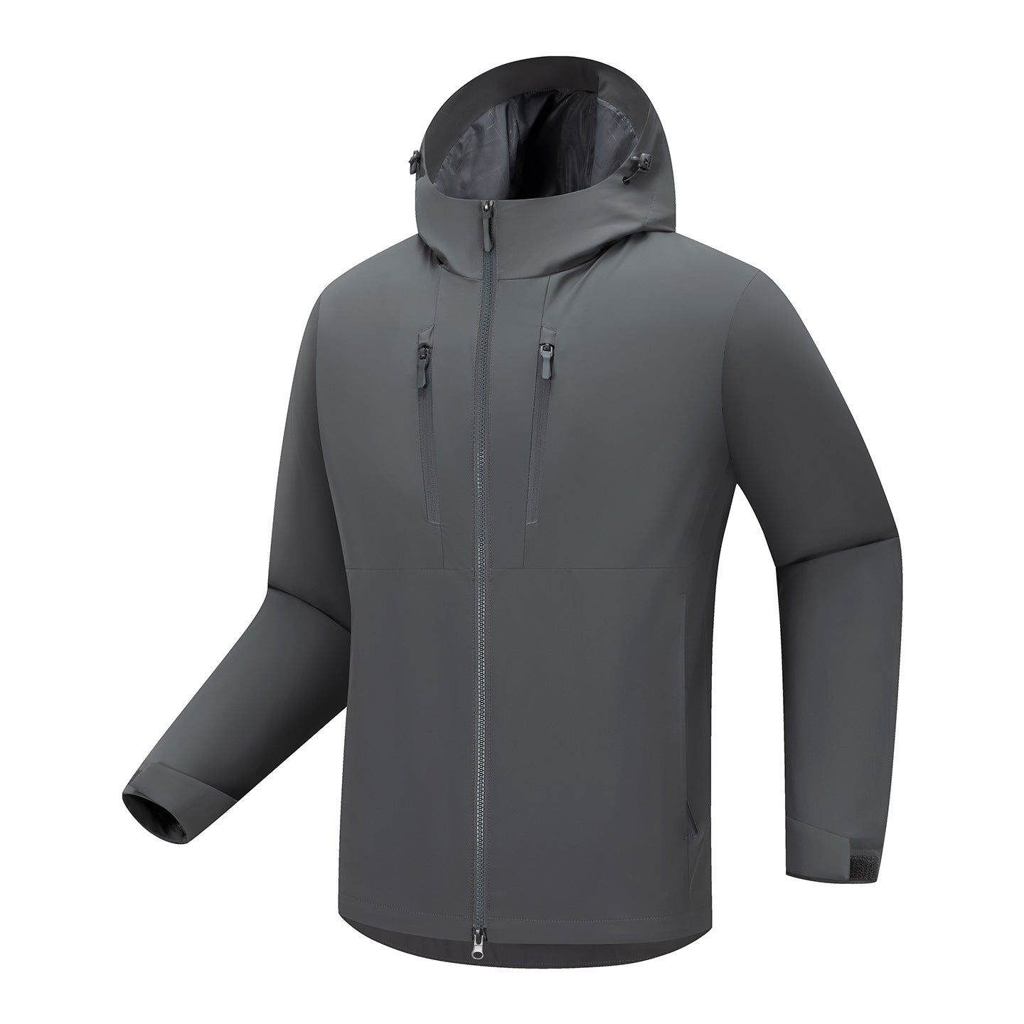 Men's Technical Softshell Jacket with Ergonomic Hood and Vertical Chest Pockets Chichicherry