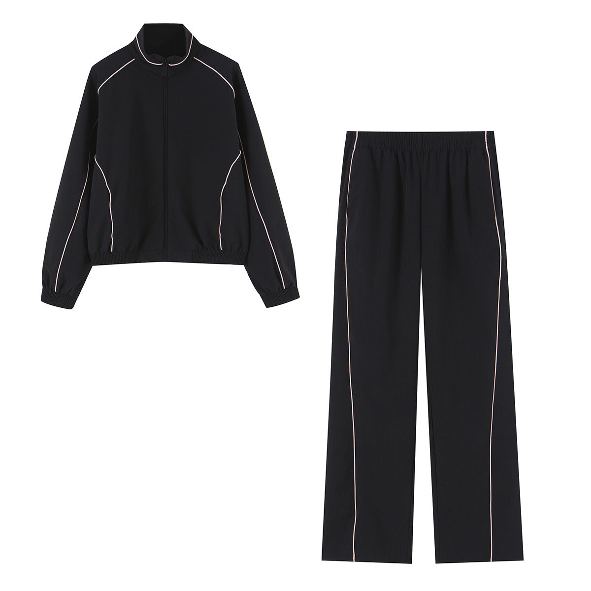 Women wide training pants with contrasting piping and elastic waistband Chichicherry