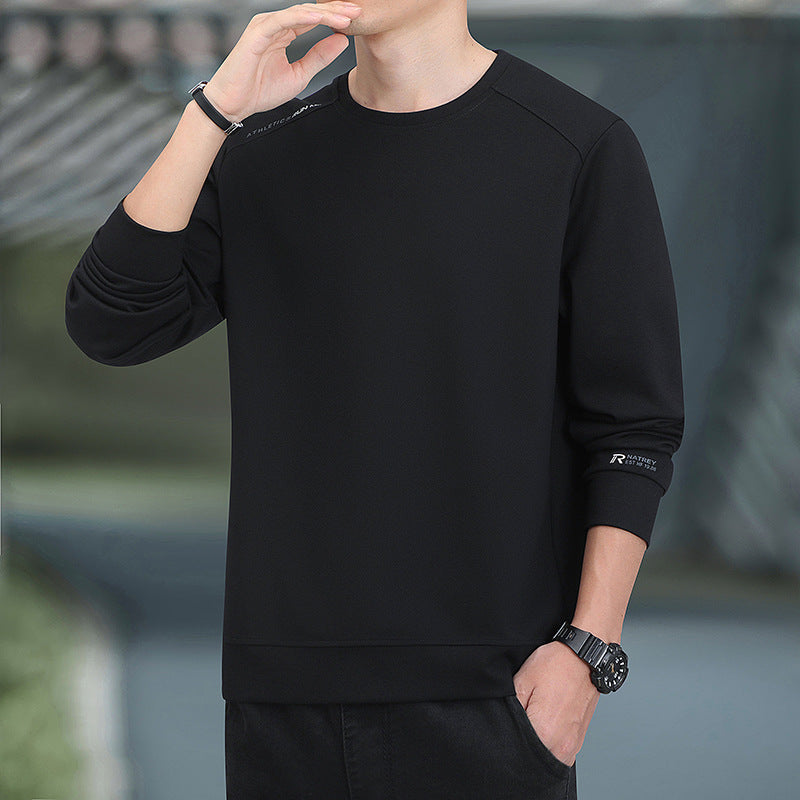 Men's performance sweatshirt with warming inner lining and minimalist round neckline Chichicherry