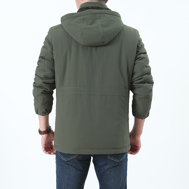 Men's multifunctional winter parka with teddy fleece hood and multiple pocket system Chichicherry