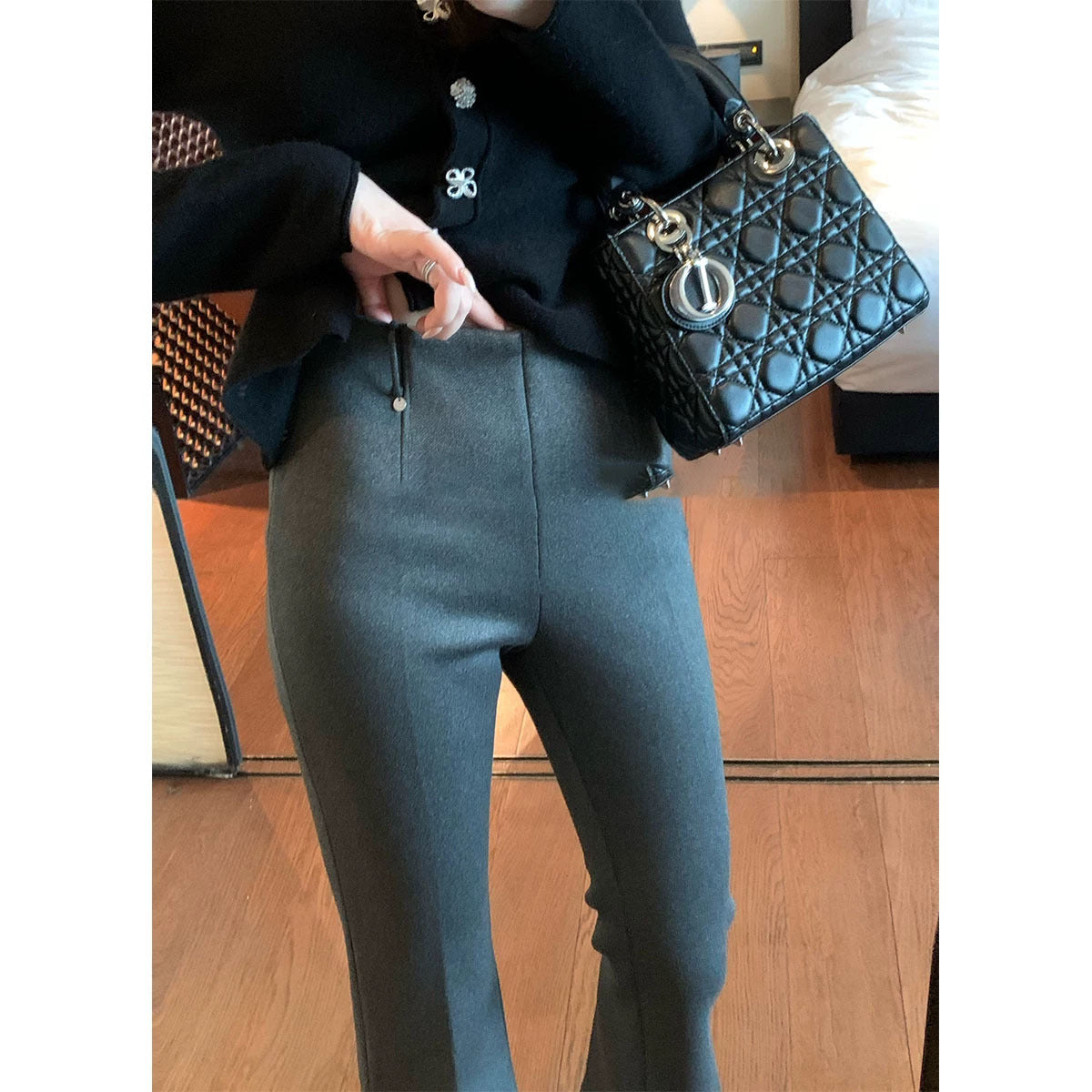 Ladies Elegant Flared Pants Chichicherry