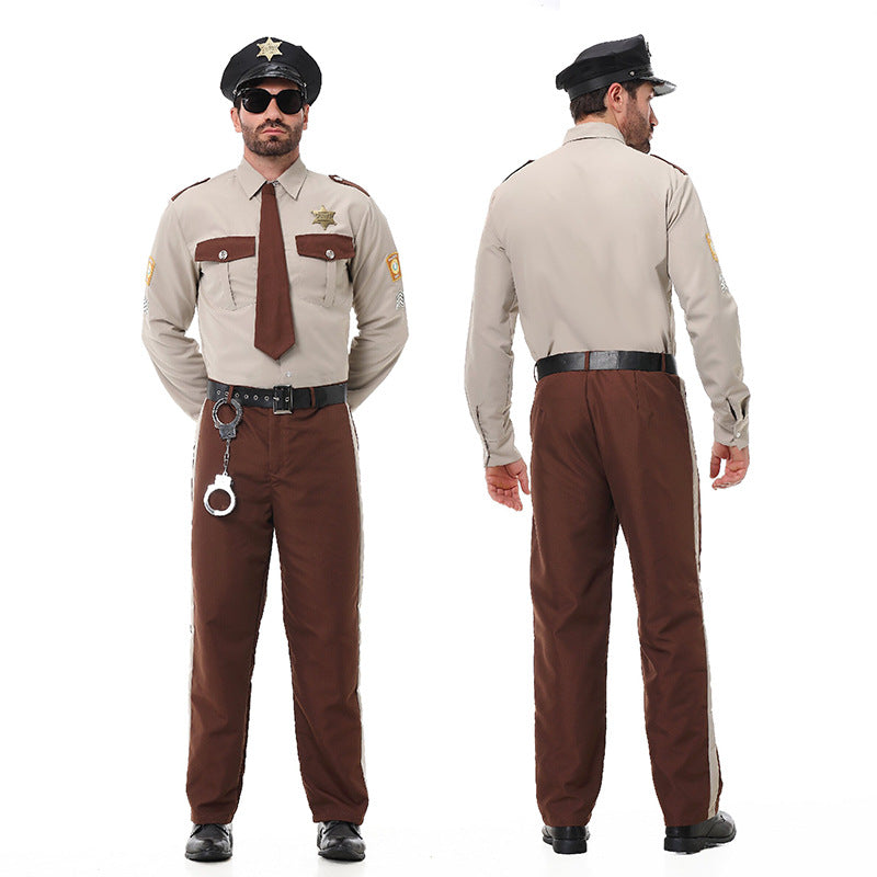 Men's police costume with decorative uniform and accessories Chichicherry