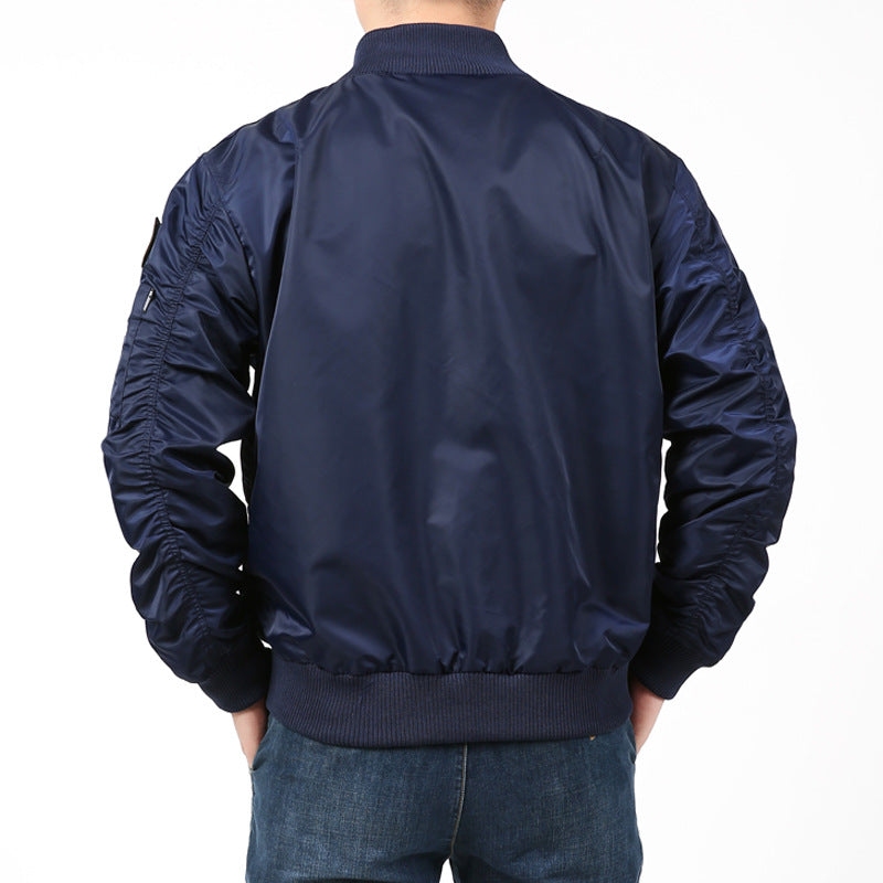 Men's nylon bomber jacket in pilot cut with multiple zip pockets and sleeve organizer Chichicherry