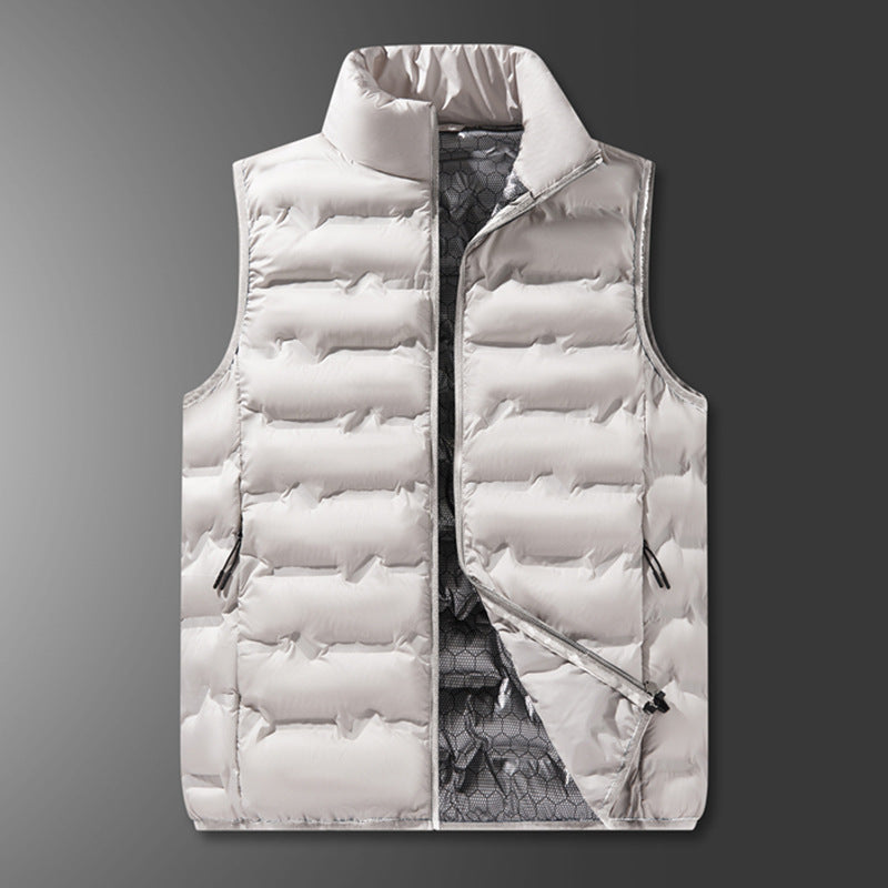 Men's Ultralight Packable Quilted Vest with High Collar and Inner Mesh Chichicherry