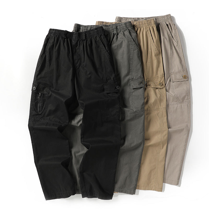Men's Cargo Pants in Relaxed Fit with Multiple Pockets Chichicherry