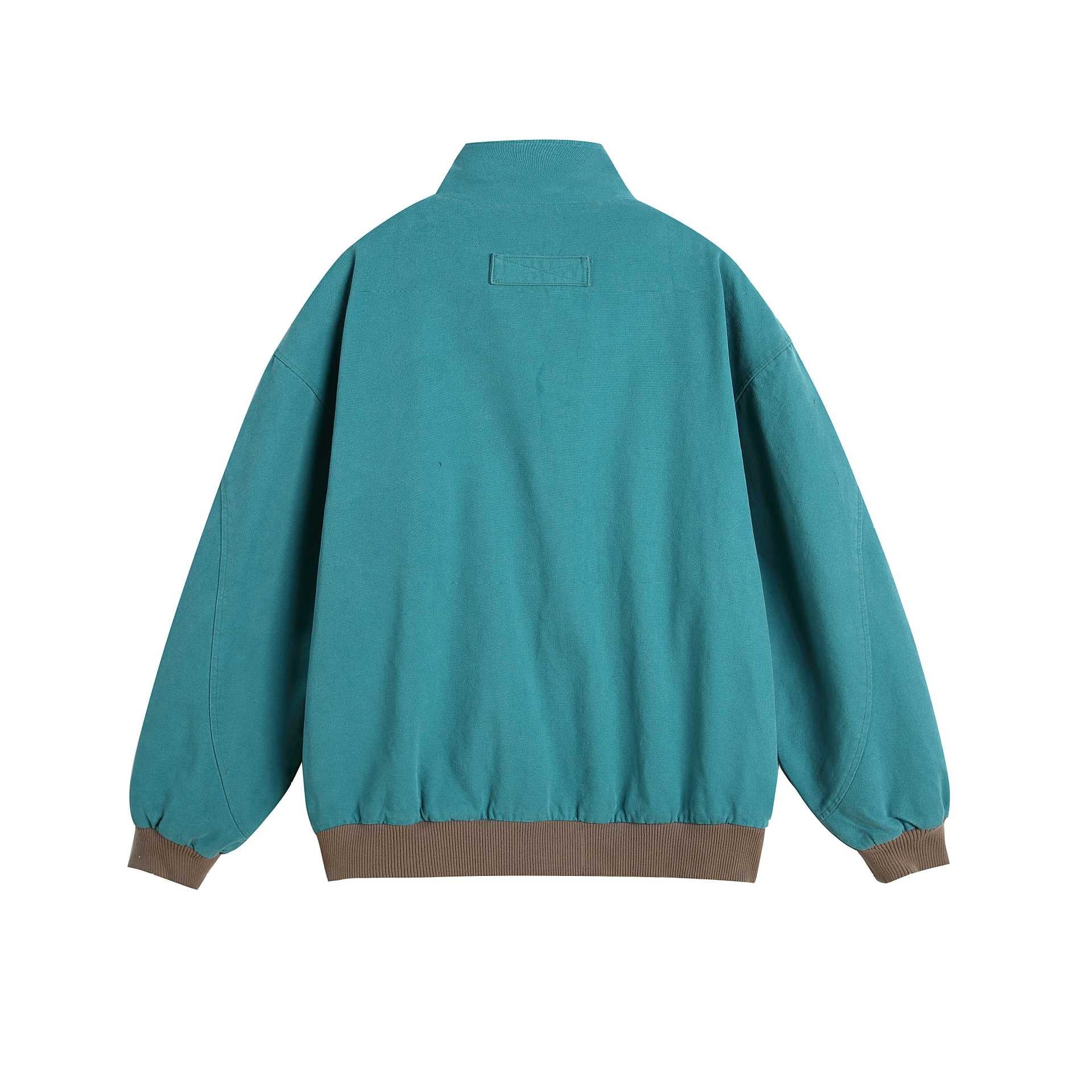 Women's short blouson with stand-up collar, ribbed cuffs and lapel pins Chichicherry