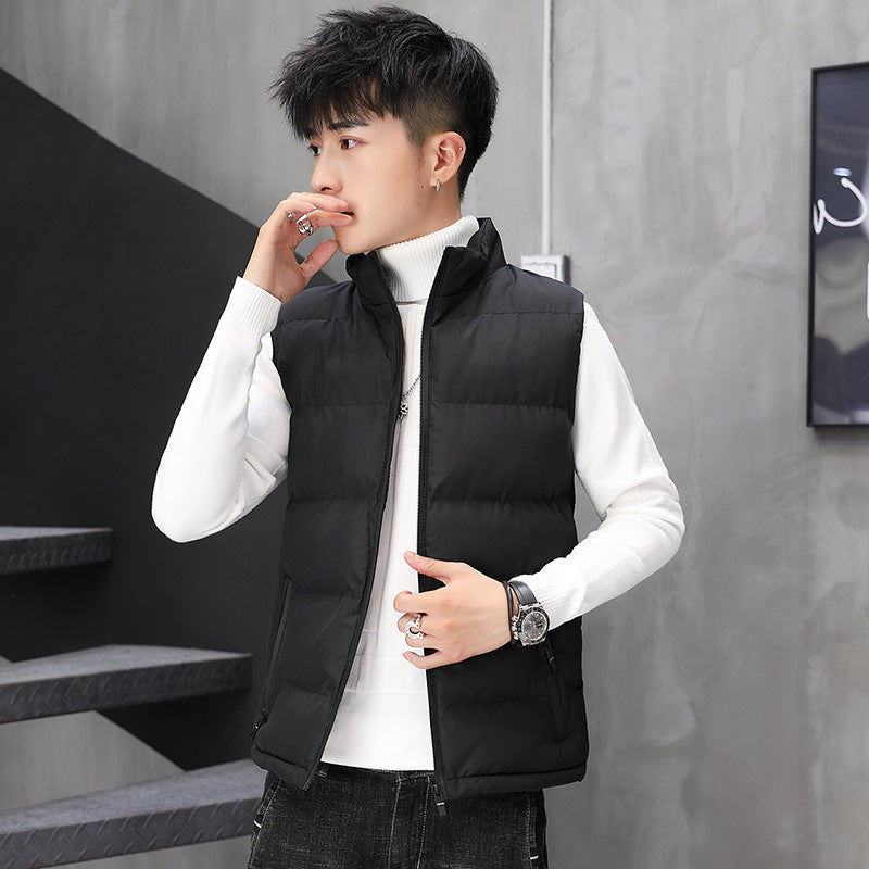 Men's quilted thermal waistcoat with stand-up collar and zippered pockets Chichicherry