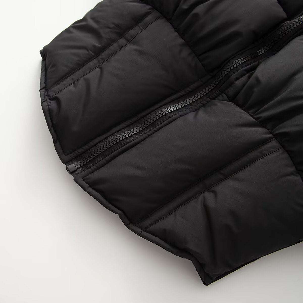Women's short quilted jacket with a tailored corset-cut silhouette and high stand-up collar Chichicherry