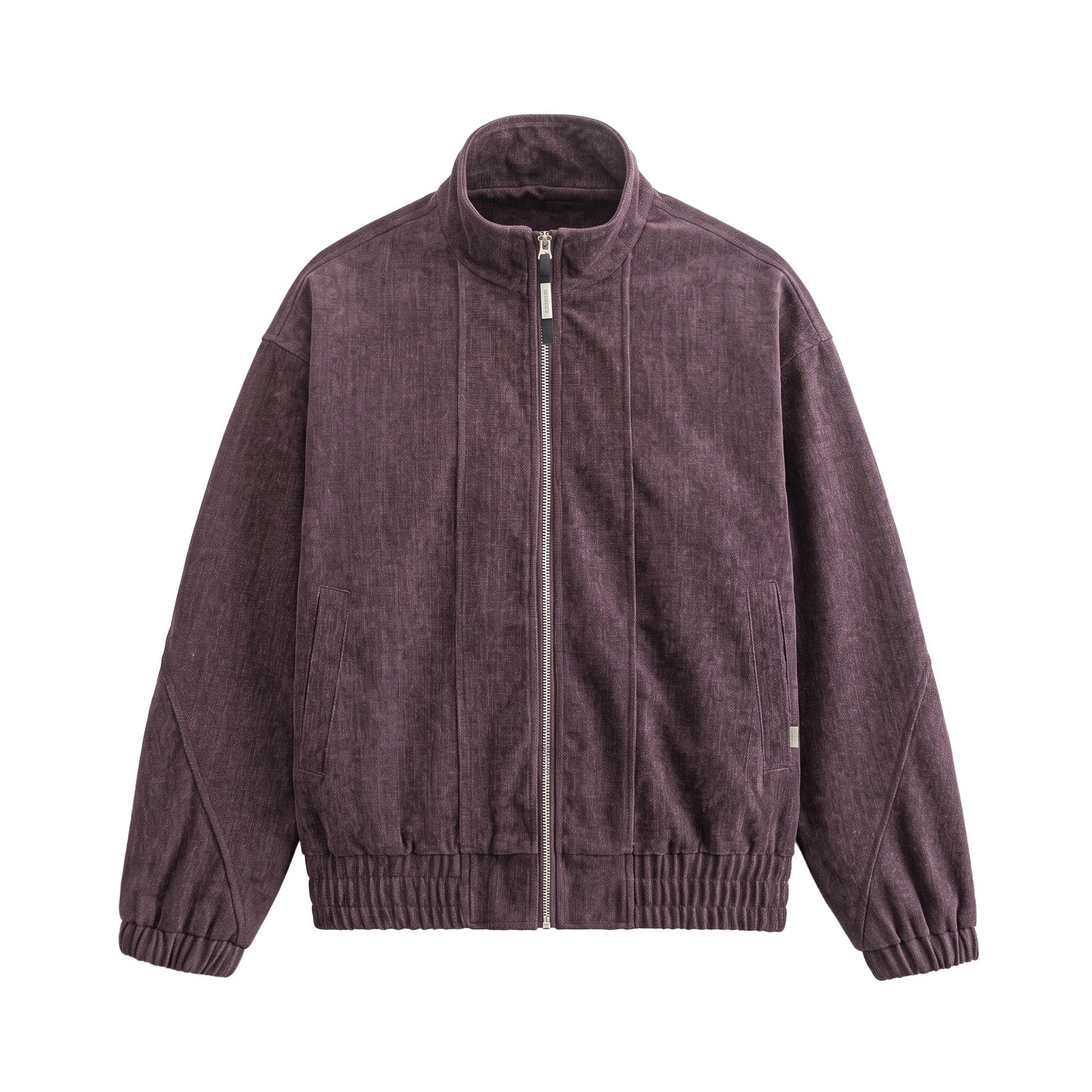 Unisex Boxy Bomber Jacket made of structured denim look with high standing collar Chichicherry
