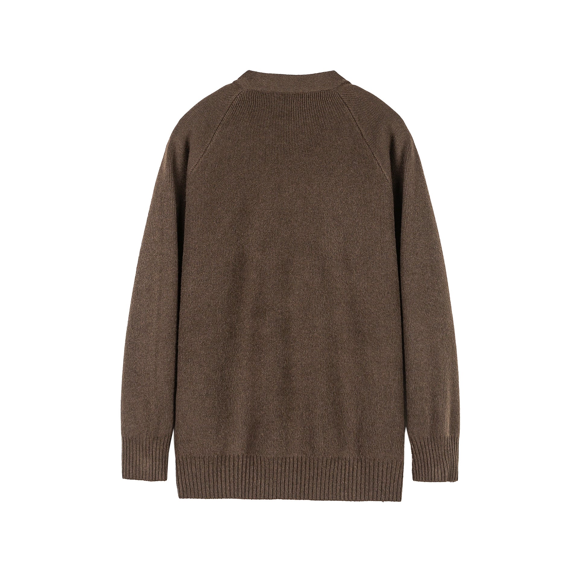 Unisex Boxy Knit Zip Jacket with Zipper and Structured Seam Chichicherry