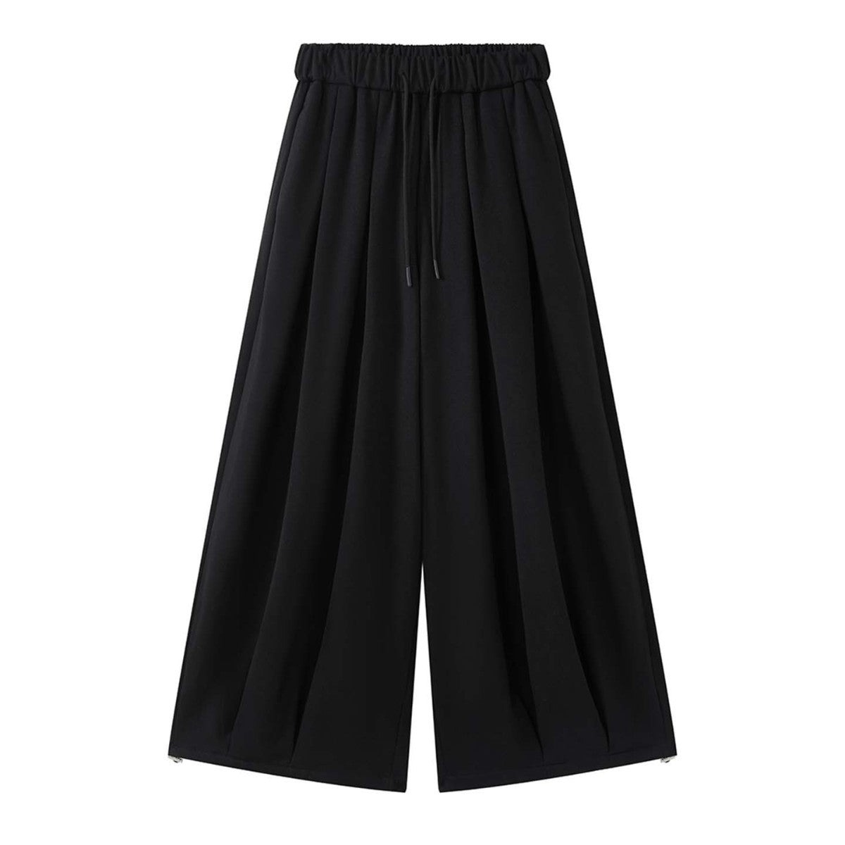 Women Wide Balloon Jogging Pants with High Waist and Drawstring at the Hem Chichicherry