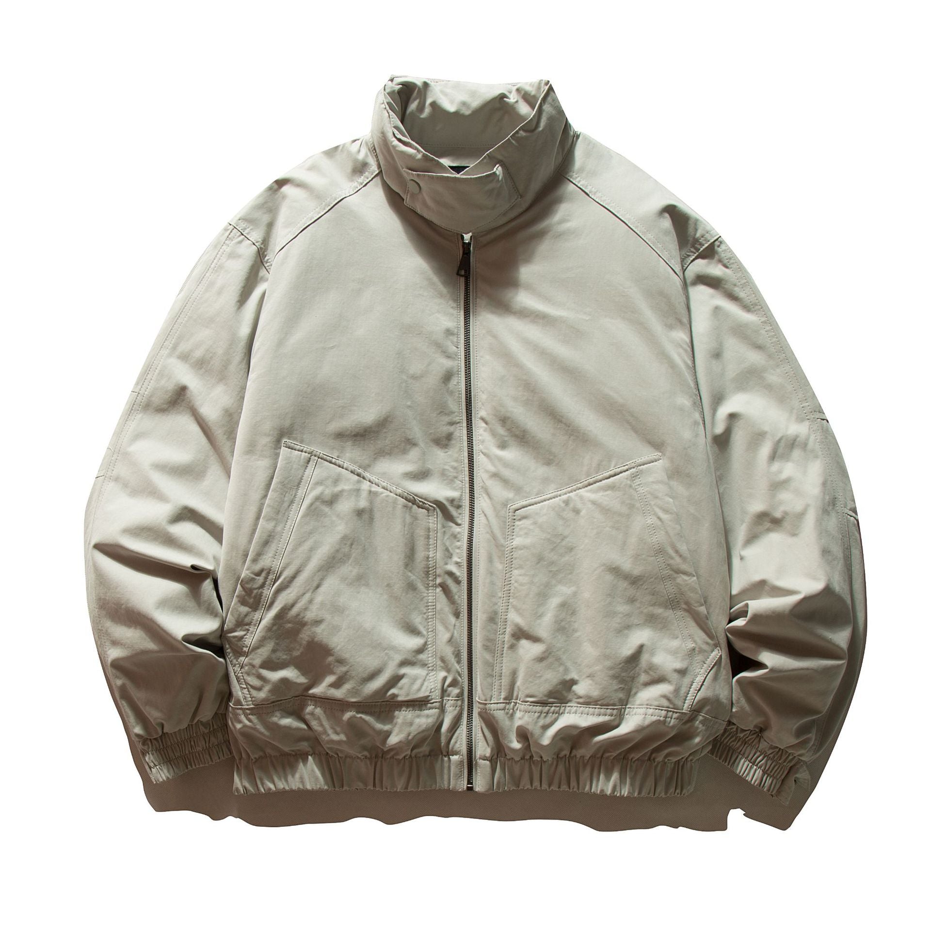 Men's padded bomber jacket with high stand-up collar and elastic hem Chichicherry