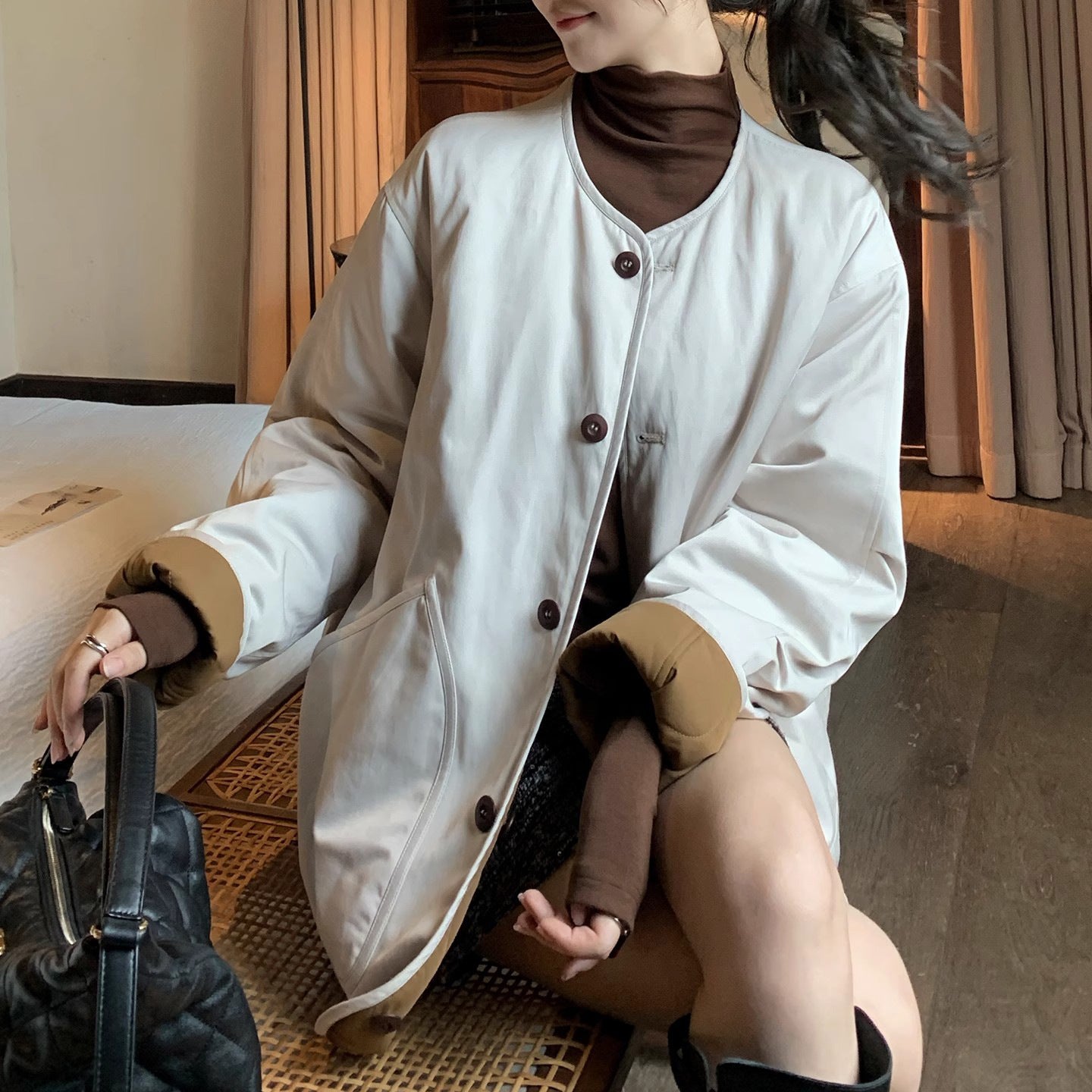 Women Comfortable Oversized Jacket Chichicherry