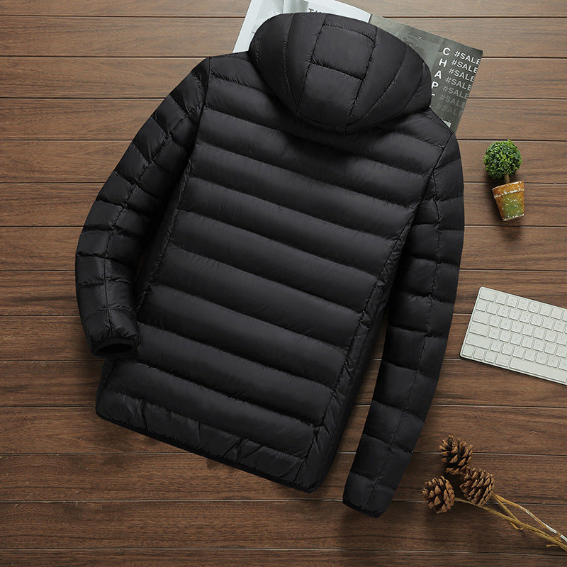 Men's ultra-lightweight quilted parka with hood and thermoregulating insulation Chichicherry