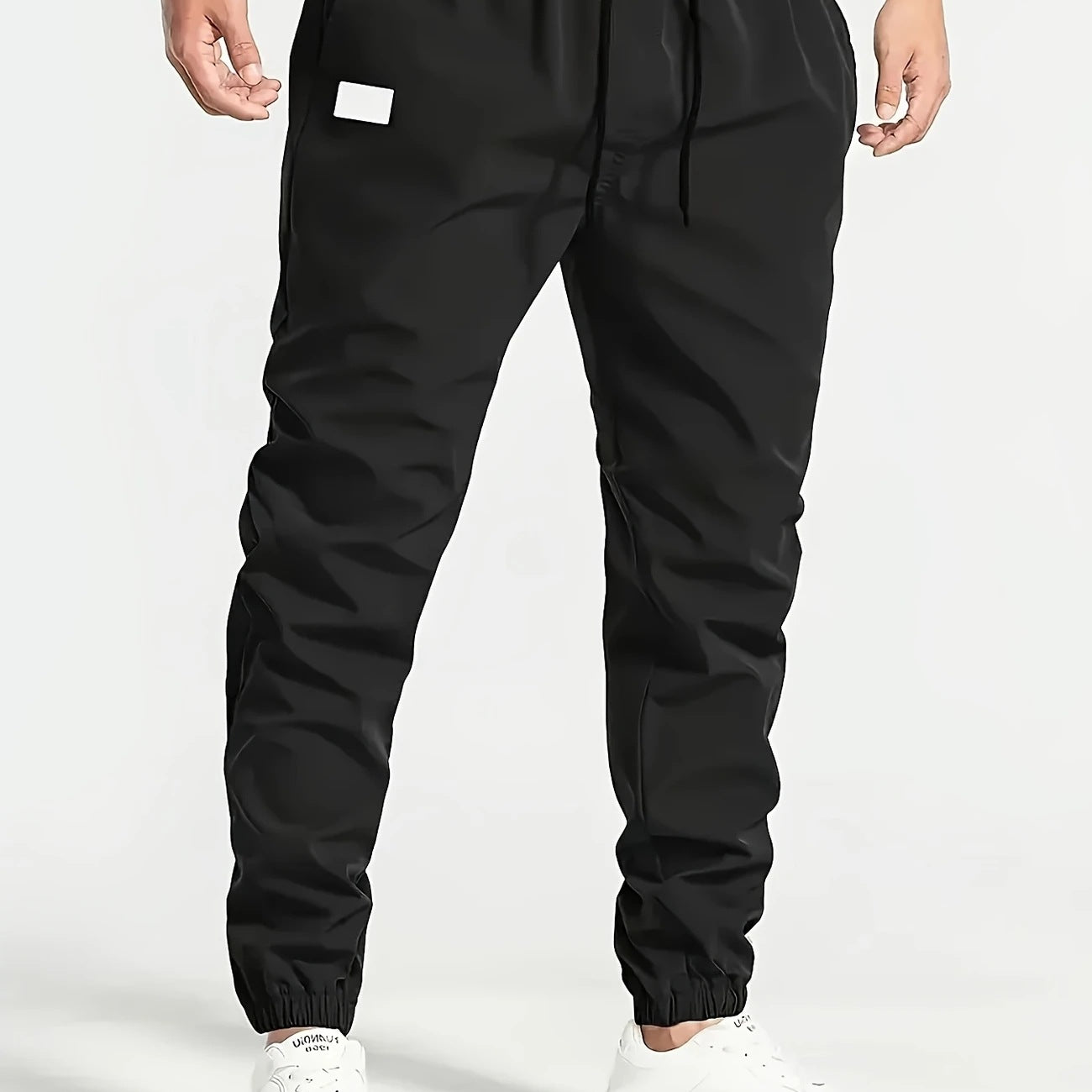 Men's Slim-Tapered Tech Jogger Pants with drawstring waistband, elastic ankle cuffs, and functional side pockets Chichicherry