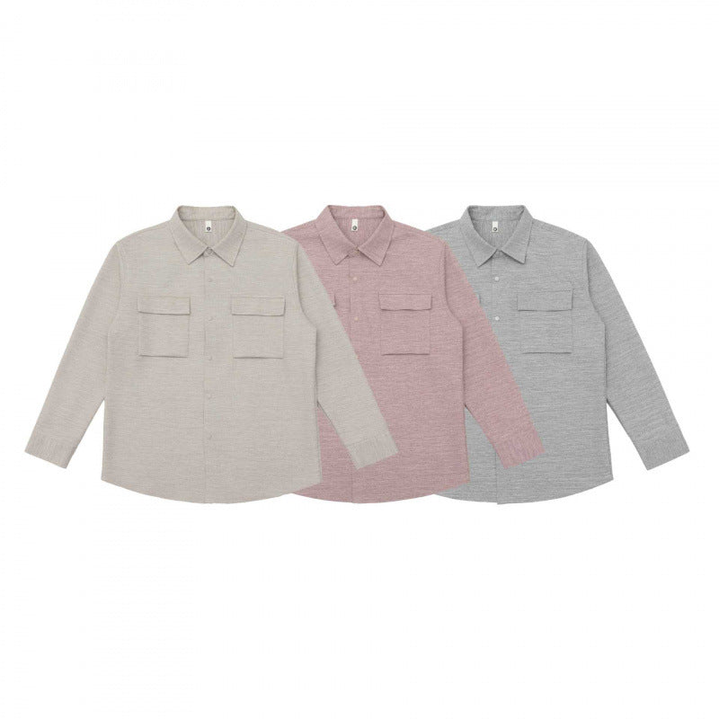 Unisex Overshirt made of structured knit blend with patch flap pockets Chichicherry
