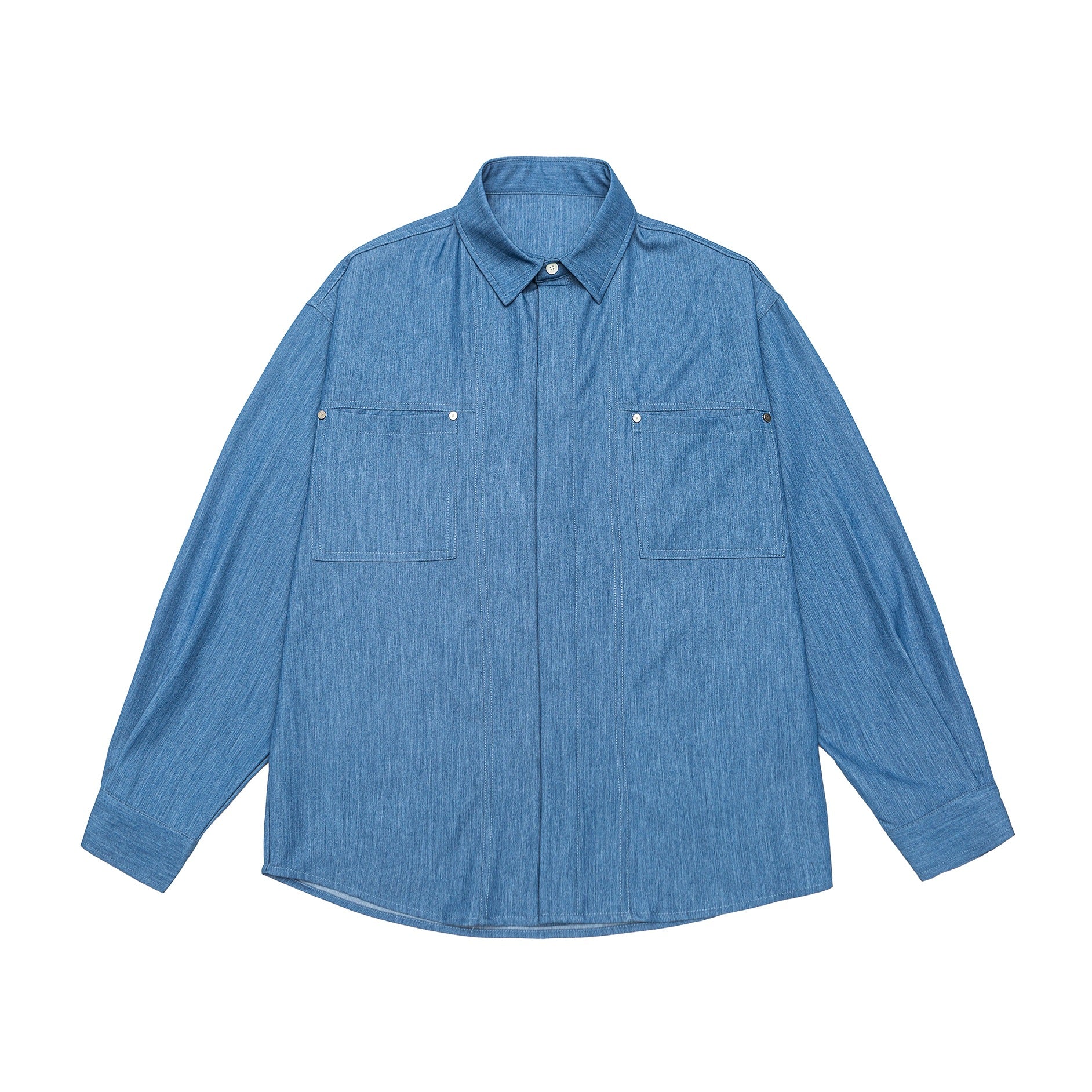 Men's overshirt made from heavy twill quality with concealed placket and chest pockets Chichicherry