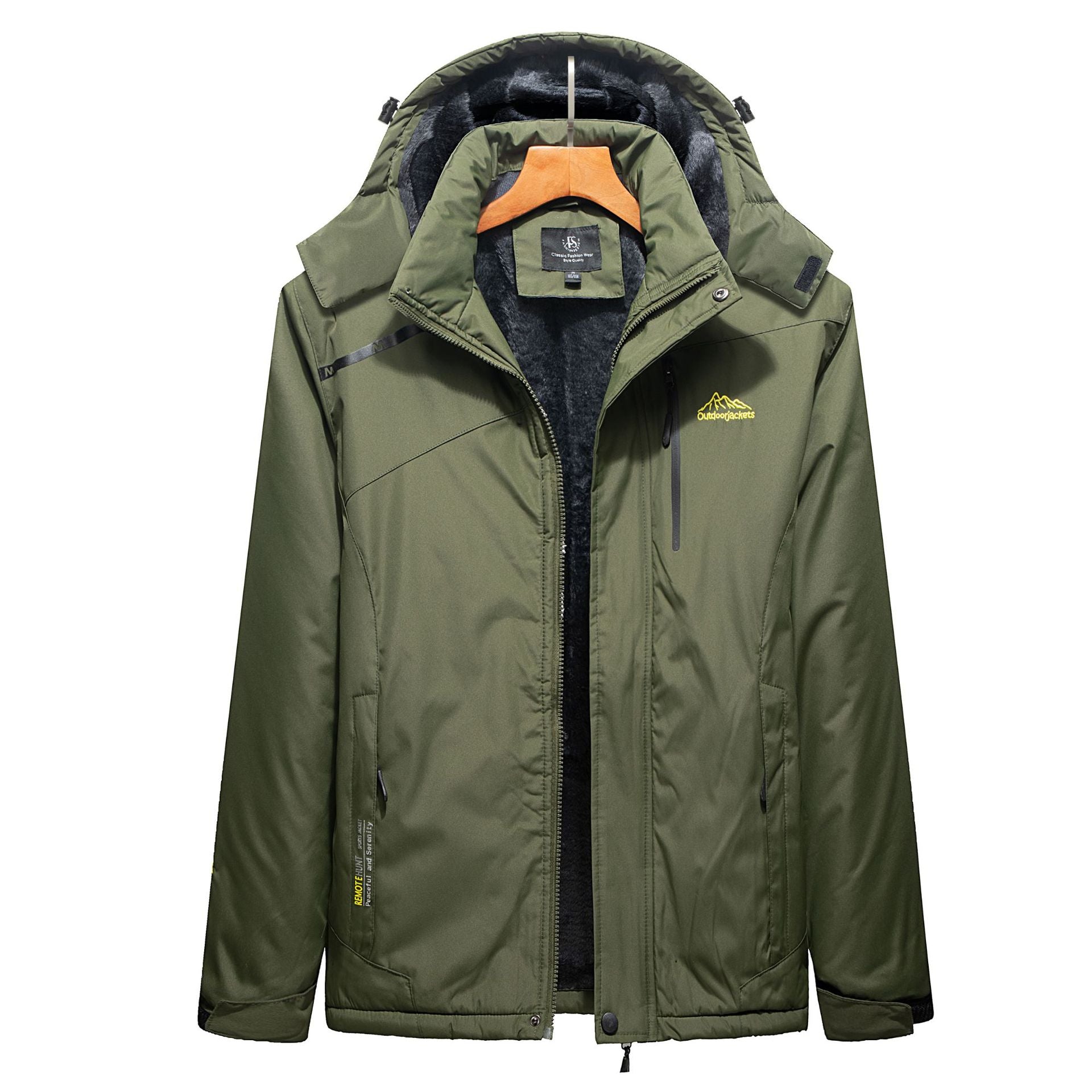 Men's Insulated Winter Parka with Teddy Lining, Hood and Water-Repellent Outer Shell Chichicherry