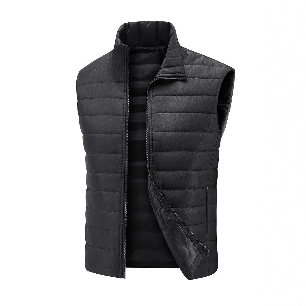 Men's Ultralight Padded Vest with Raised Collar and Insulating Thermal Filling Chichicherry