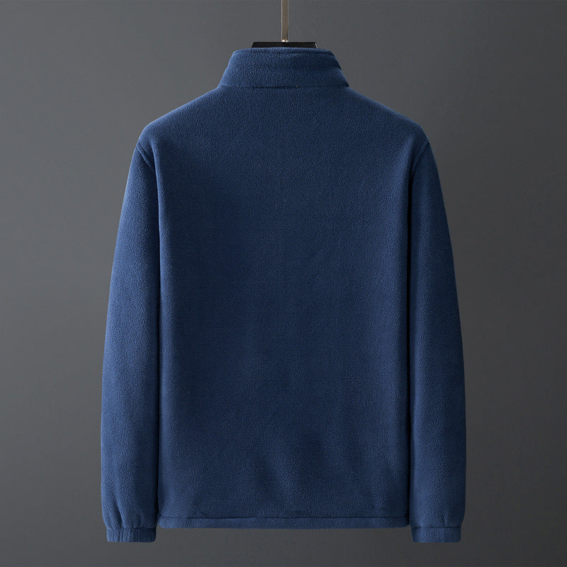 Men's thermo fleece jacket with teddy lining, concealed zipper and stand-up collar Chichicherry