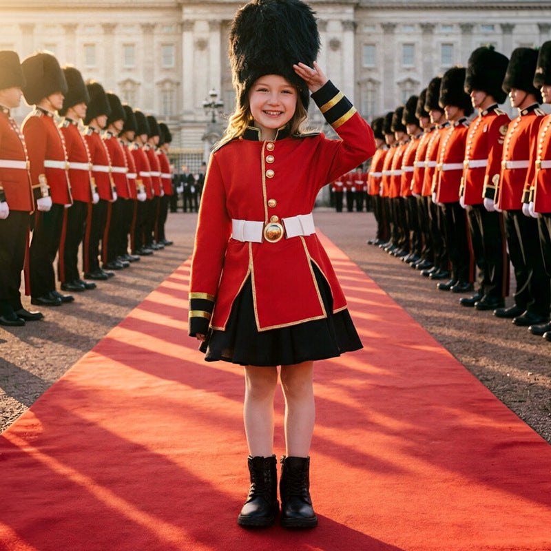 Girls costume as royal guard with detailed jacket and hat Chichicherry