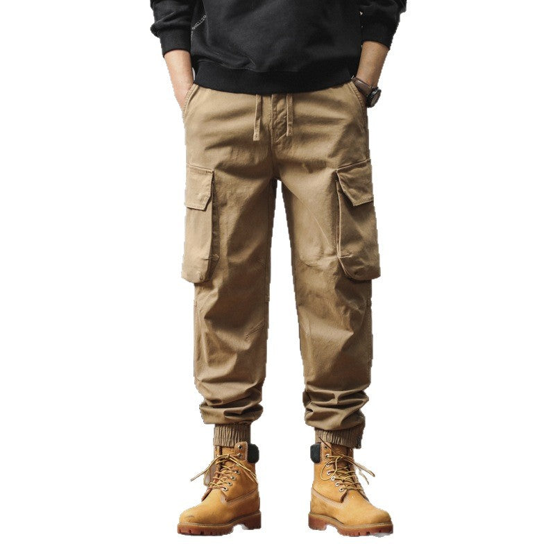Men's Cargo Jogging Pants with Toggle Pockets, Drawstring Waistband and Gathered Cuffs Chichicherry