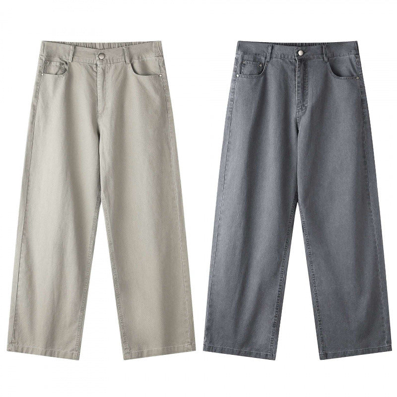 Women's Wide Highwaist Culotte Pants with Elastic Waistband and Straight Leg Chichicherry