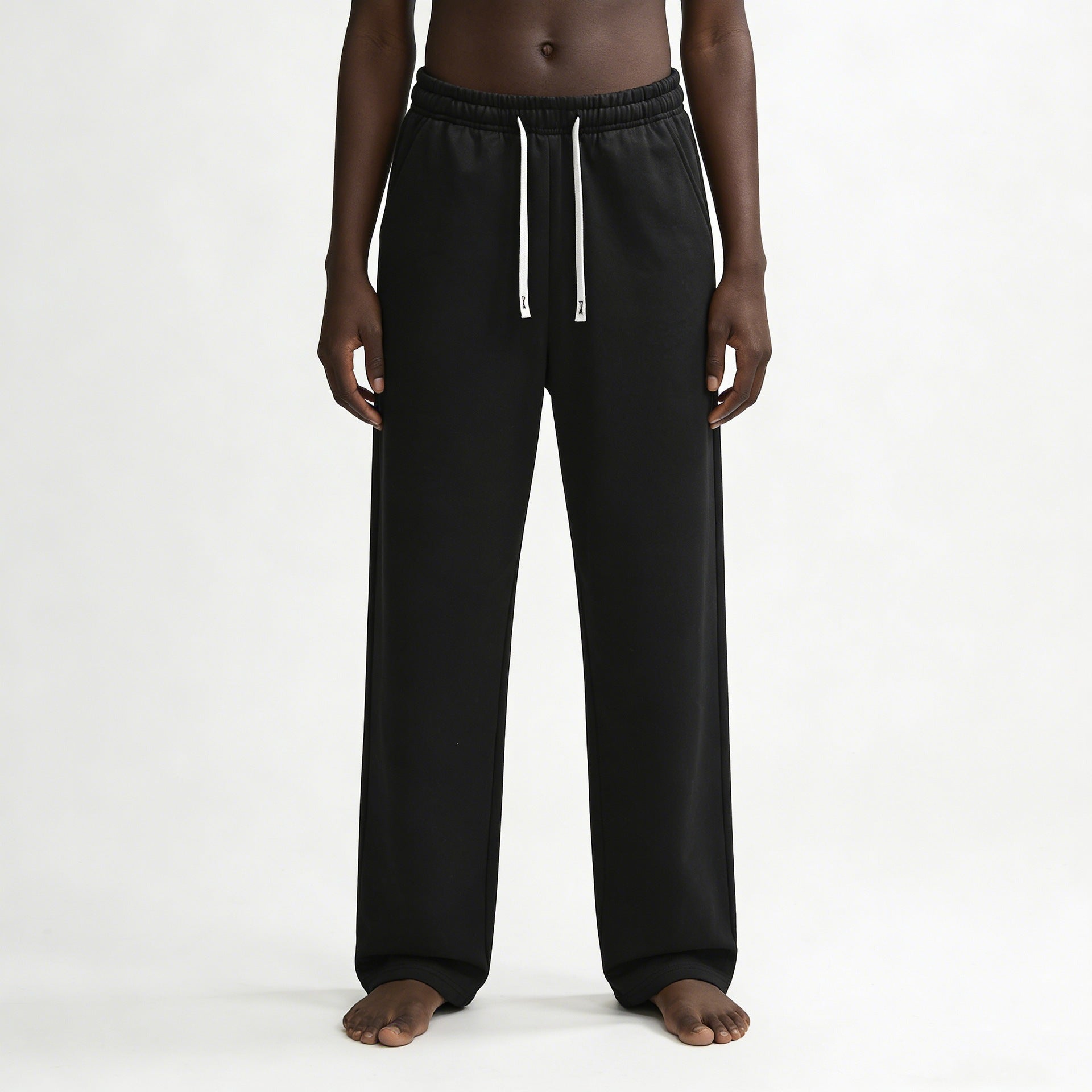 Men's Loose Lounge Jogging Pants with Elastic Waistband, Drawstring & Side Pockets Chichicherry