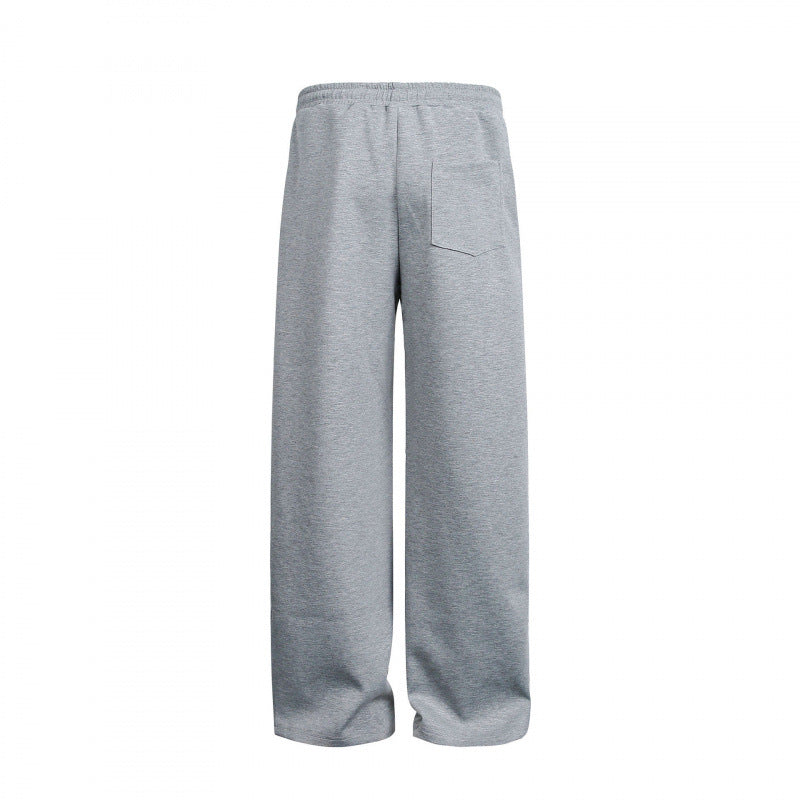 Women's Loose High-Waist Relaxed Sweat Pants with Drawstring and Decorative Seam Lines Chichicherry
