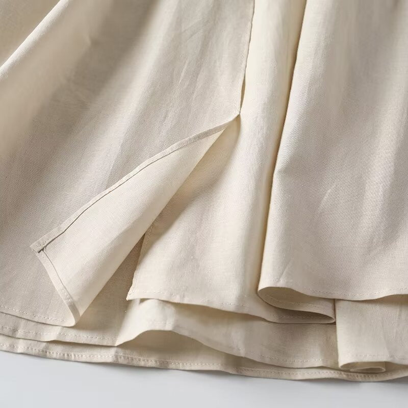 Women's maxi skirt with elastic waistband, wide tiers and side slits Chichicherry