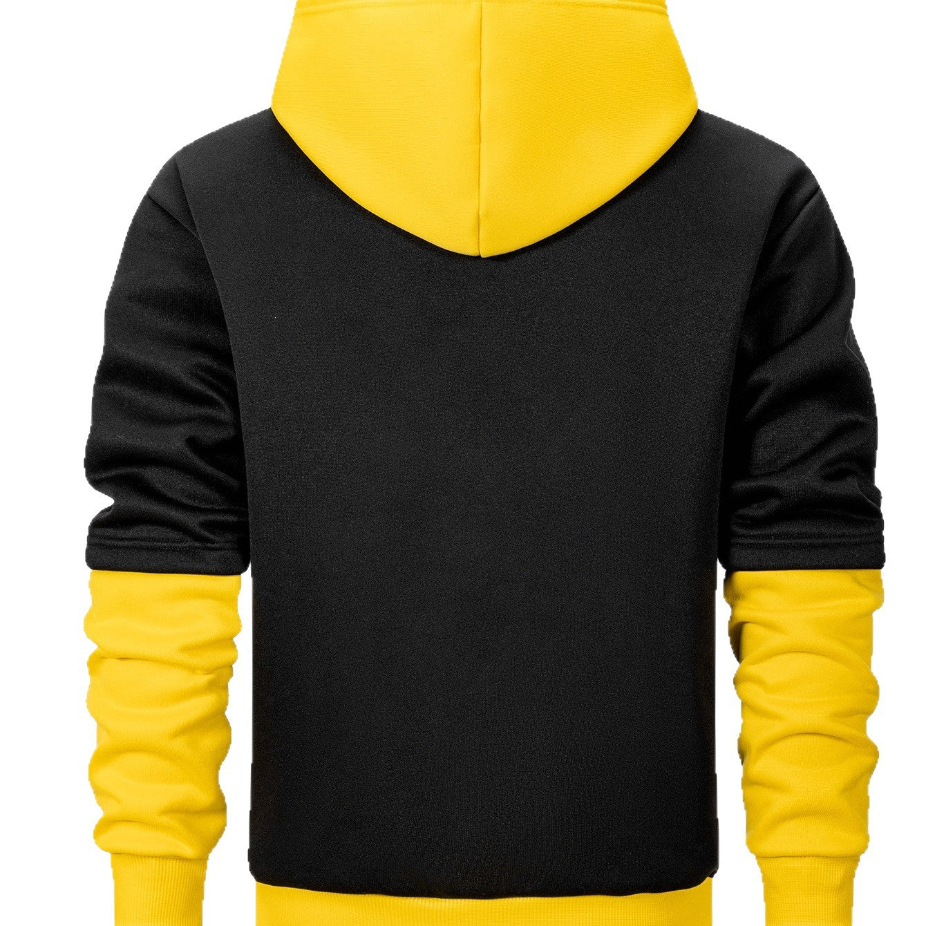 Men's hooded sweatshirt in layered look with contrast hood and drawstring Chichicherry