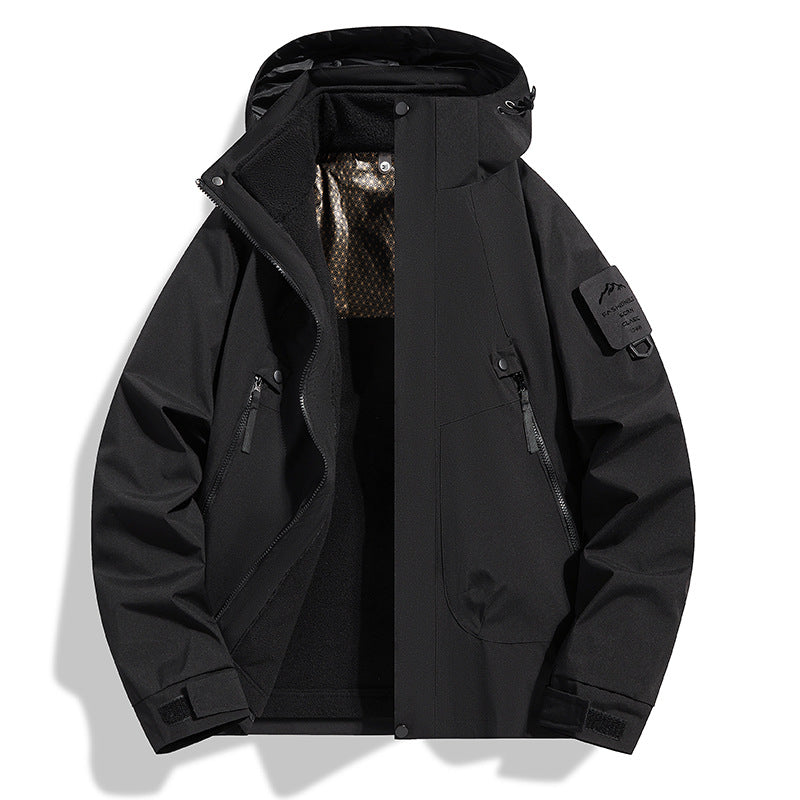 Women water-repellent softshell functional jacket with adjustable hood, windproof membrane and diagonal zip pockets Chichicherry