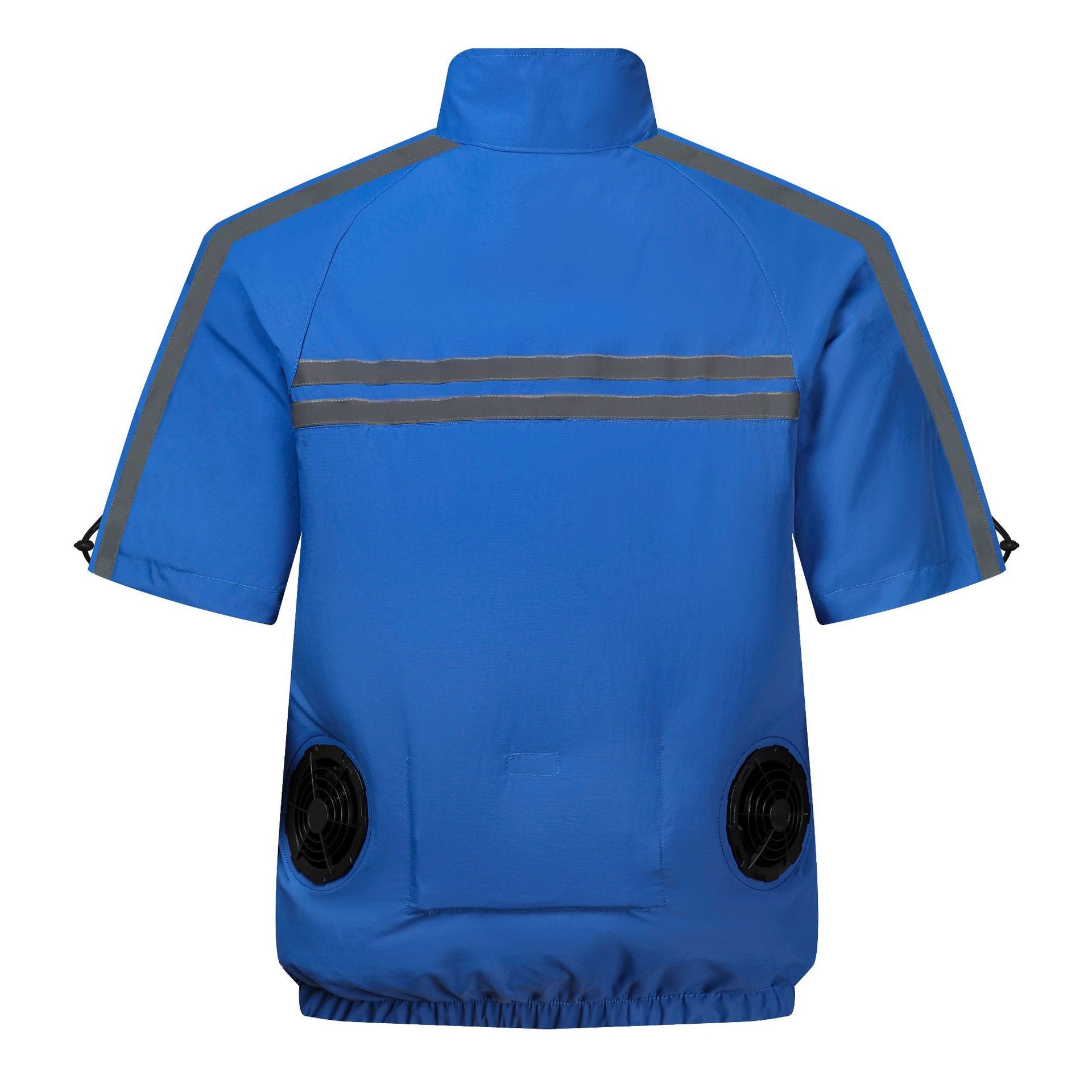 Unisex nan short-sleeve safety vest with reflective stripes and full-length zipper Chichicherry