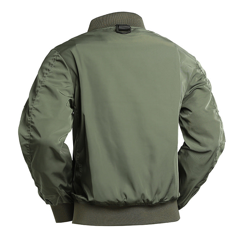 Men's Tactical Bomber Jacket with Multifunctional Utility Pockets Chichicherry