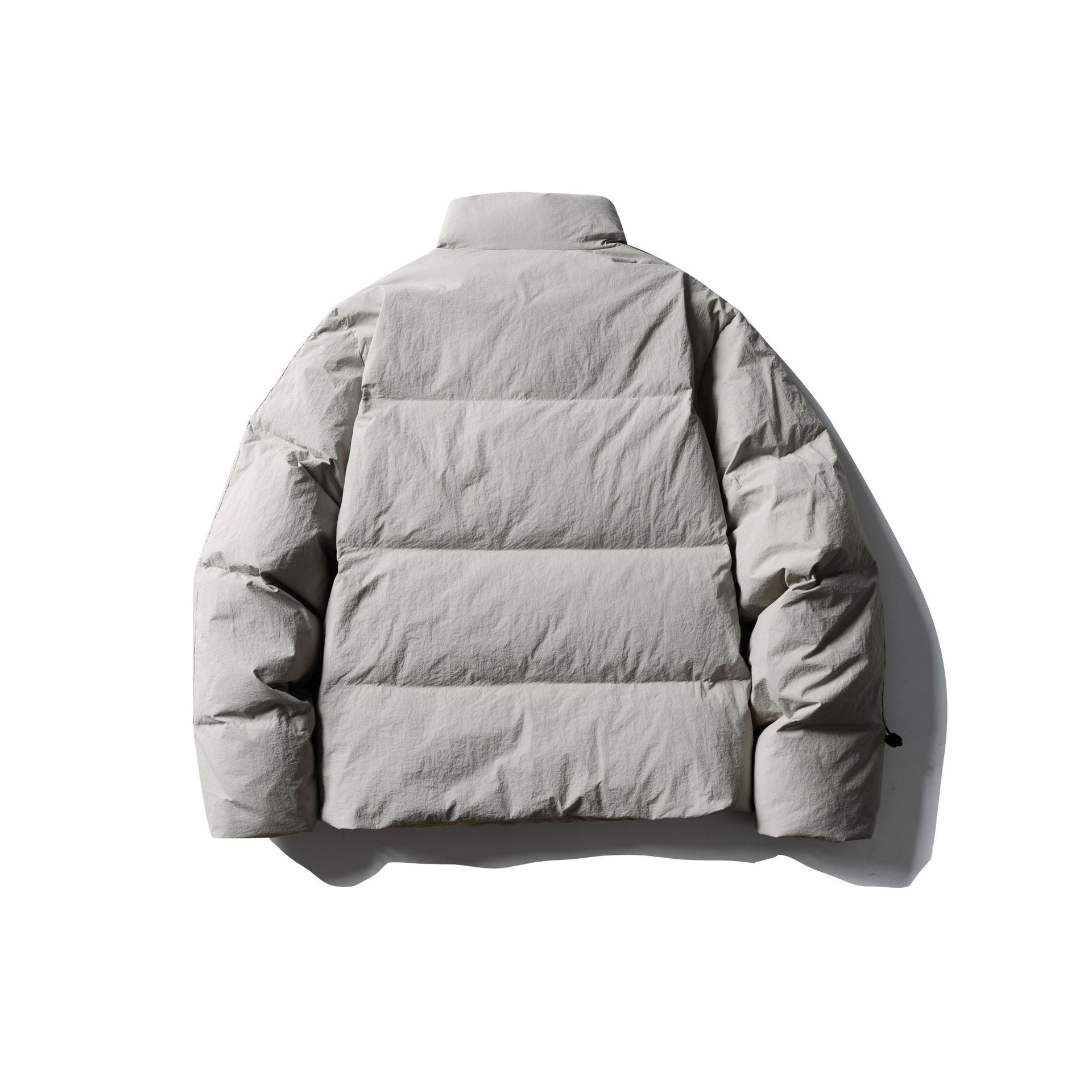 Men's Short Boxy Puffer with Padded Cushion Collar and Windproof Outer Shell Chichicherry