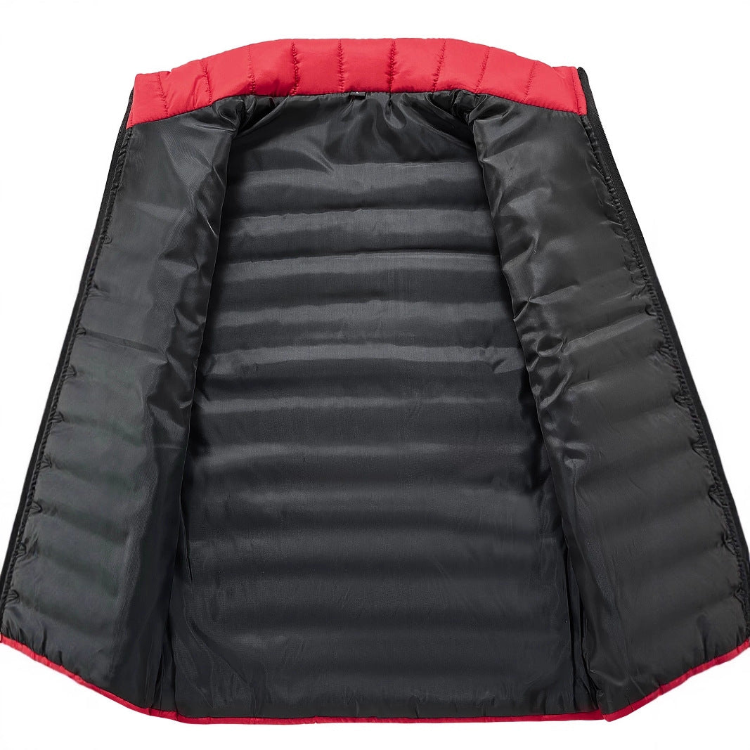 Men's Ultralight Padded Vest with Raised Collar and Insulating Thermal Filling Chichicherry