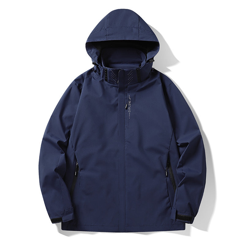 Men's waterproof and windproof technical hooded outdoor jacket with welded seams and breathable lining Chichicherry