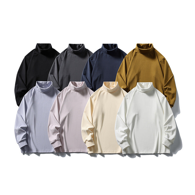 Unisex Oversize-Half-Roll Neck Sweater made of fine Jersey with raglan sleeves and ribbed cuffs Chichicherry