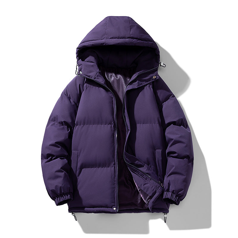 Unisex Padded Hooded Quilted Jacket with Thermal Insulation and Adjustable Hem Chichicherry