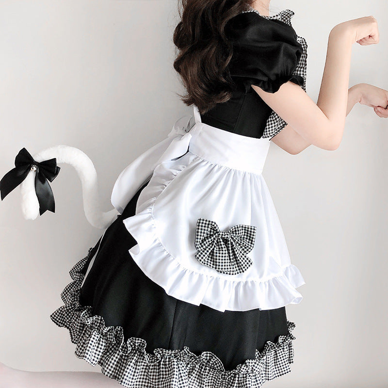 Ladies playful maid dress with ruffle details and bows Chichicherry