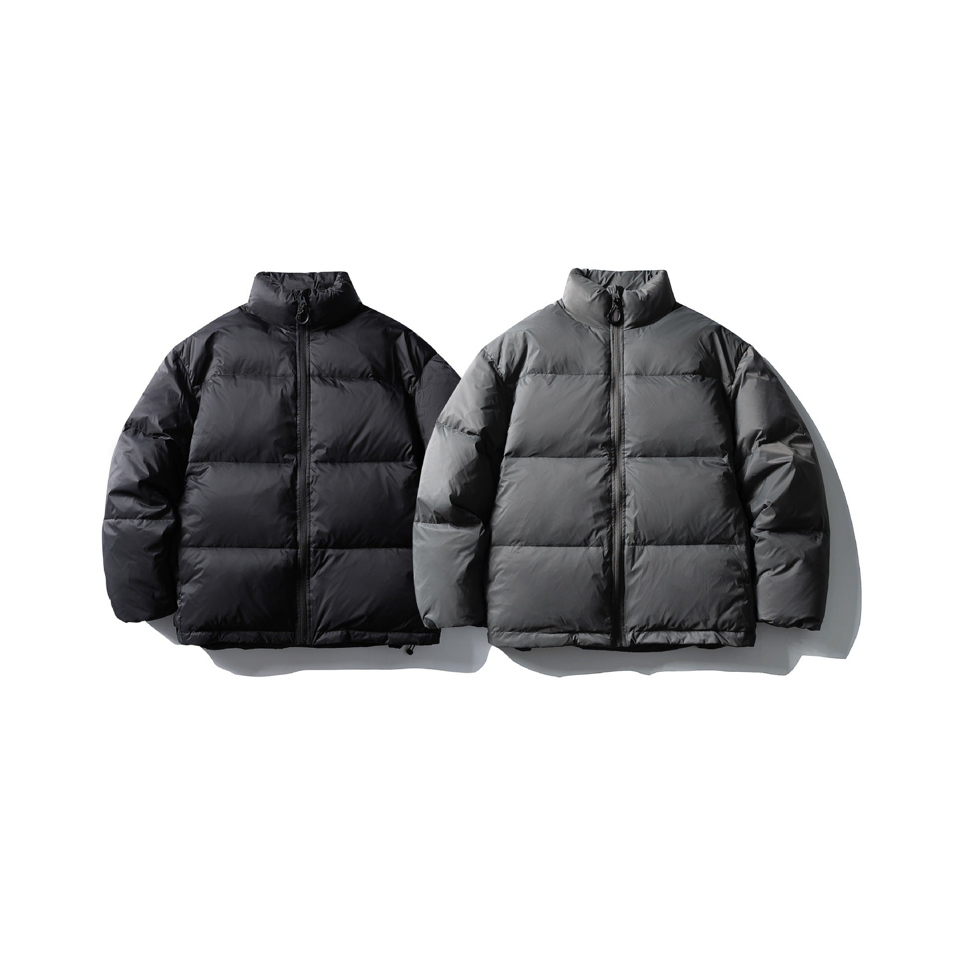 Unisex Boxy-padded short jacket with high stand-up collar and water-repellent shell Chichicherry