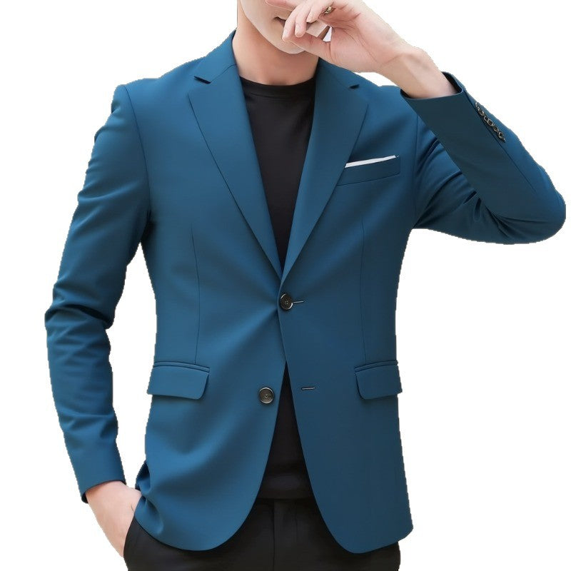 Men's blazer with tailored fit, lightweight stretch quality, and classic button closure Chichicherry