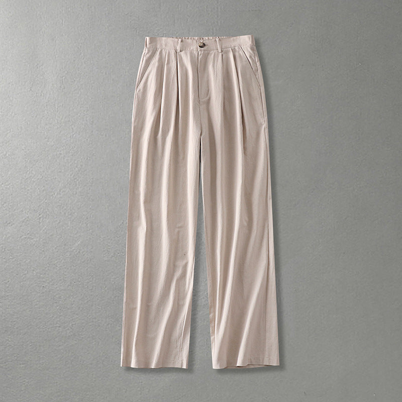 Ladies Wide Pleat Trousers with High Waist Chichicherry