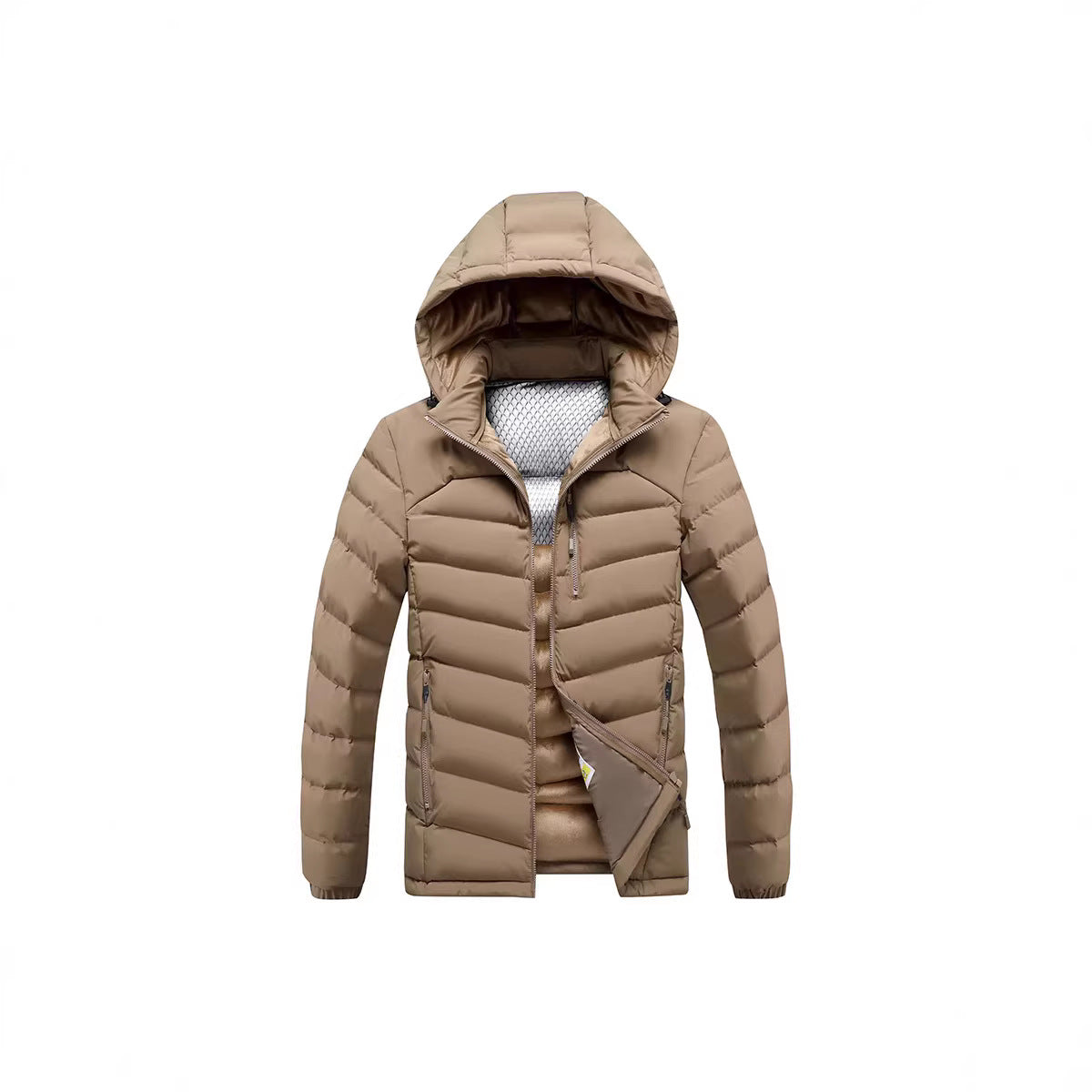 Men's Insulated Padded Jacket with Hood and Thermoreflect Inner Lining Chichicherry