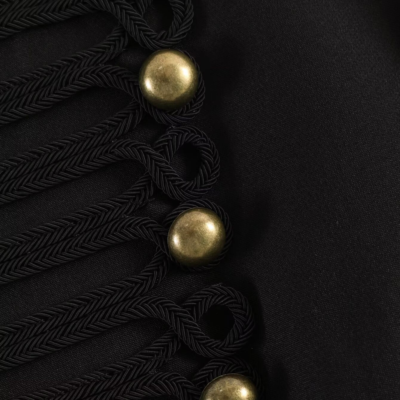 Women's short blazer in parade and military look with decorative cord applications and decorative buttons Chichicherry