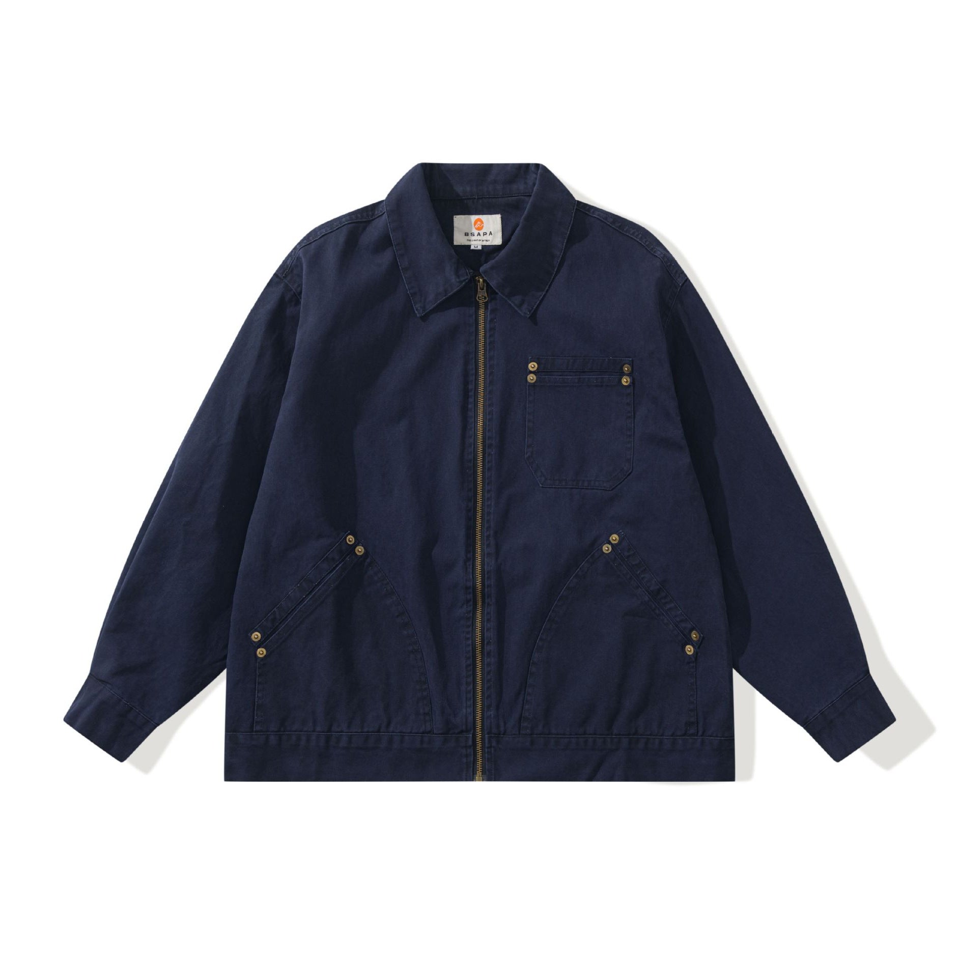 Unisex Boxy-Worker jacket made of durable twill with metal zipper and multitasking pockets Chichicherry
