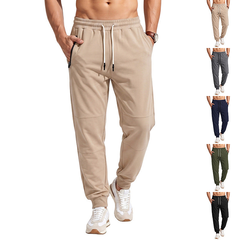 Men's Sportive Jogging Pants with Zipper Pockets, Drawstring and Elastic Cuffs Chichicherry